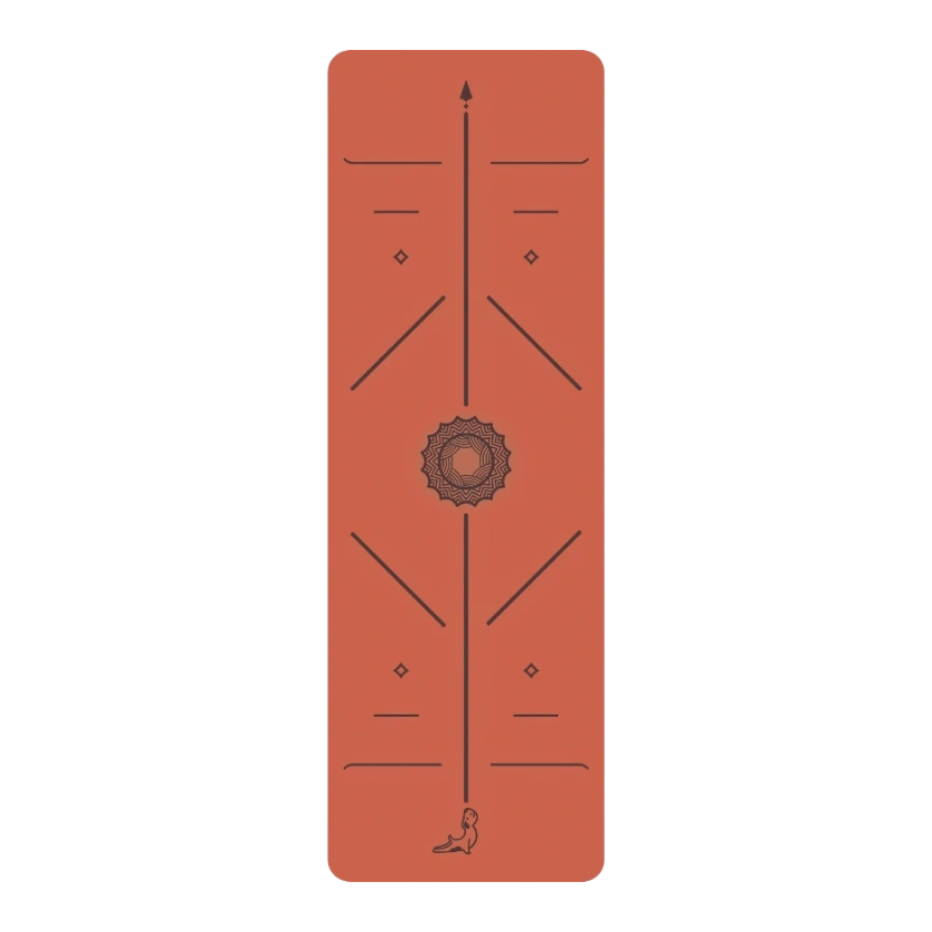 Focus Serisi Mercan Turuncu 4.1 mm Doğal Kauçuk Kaydırmaz Yoga Matı