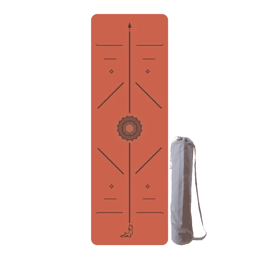 Focus Serisi Mercan Turuncu 4.1 mm Doğal Kauçuk Kaydırmaz Yoga Matı