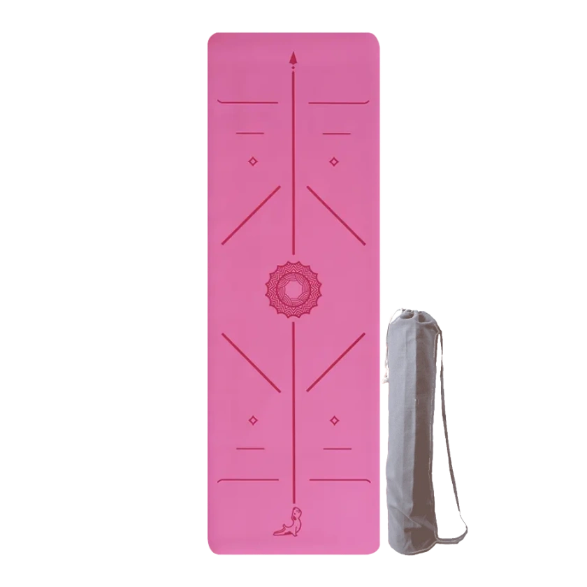 Focus Serisi Pembe 4.1 mm Doğal Kauçuk Kaydırmaz Yoga Matı