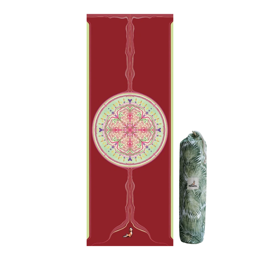 Mandala Serisi Follow The White Rabbit 4.1 mm Doğal Kauçuk Kaydırmaz Yoga Matı