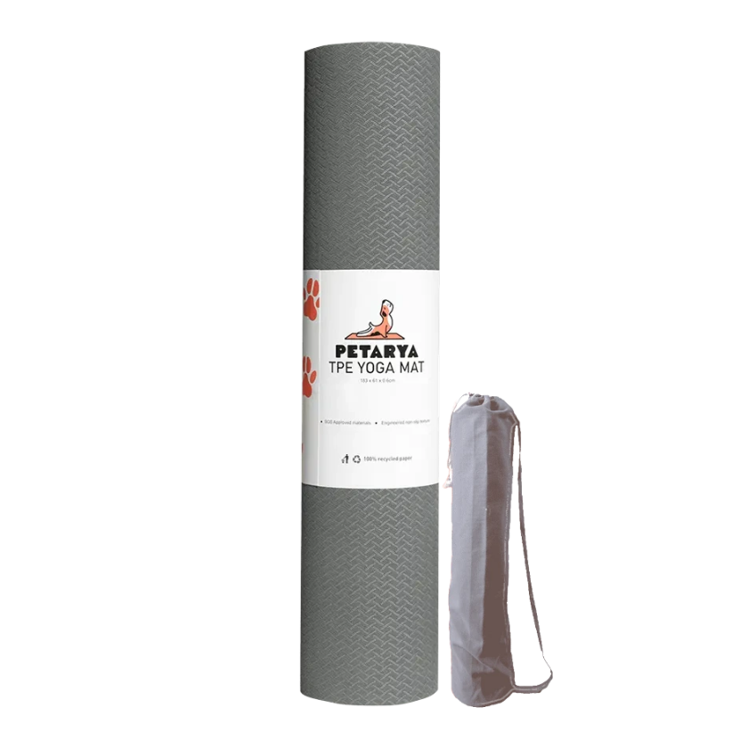 Refresh Serisi Gri 6 mm TPE Kaydırmaz Yoga Matı