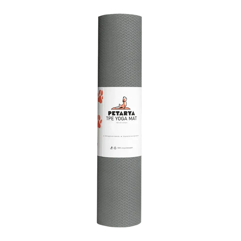 Refresh Serisi Gri 6 mm TPE Kaydırmaz Yoga Matı