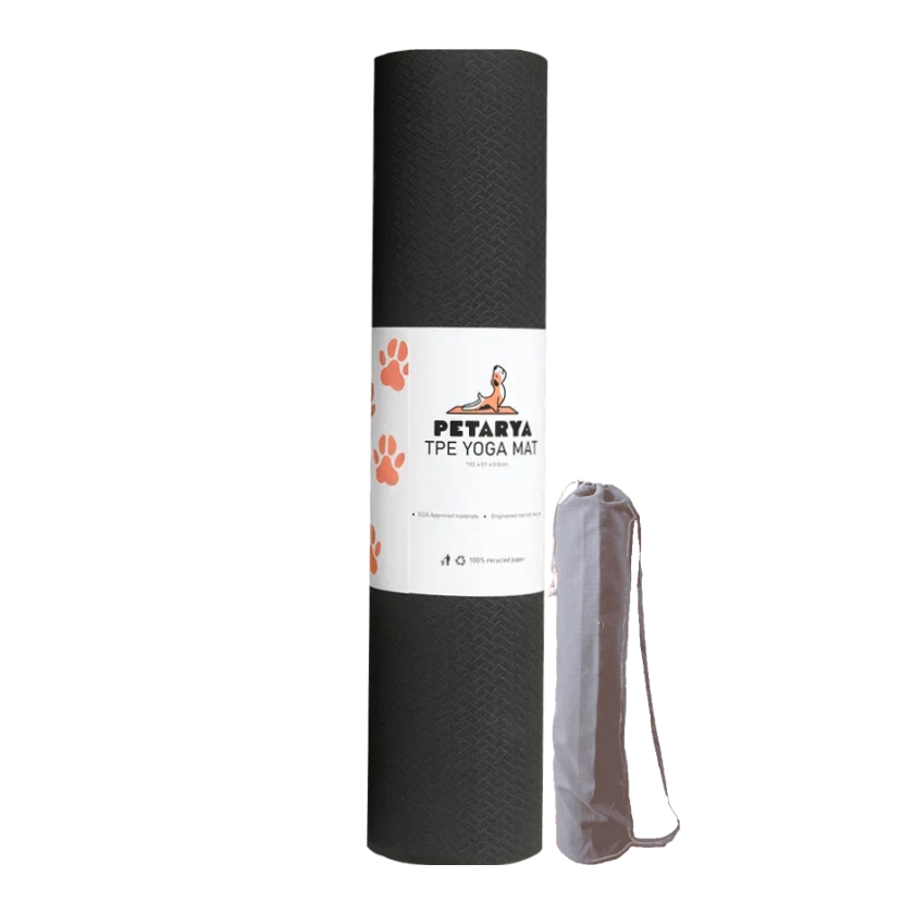 Refresh Serisi Siyah 6 mm TPE Kaydırmaz Yoga Matı