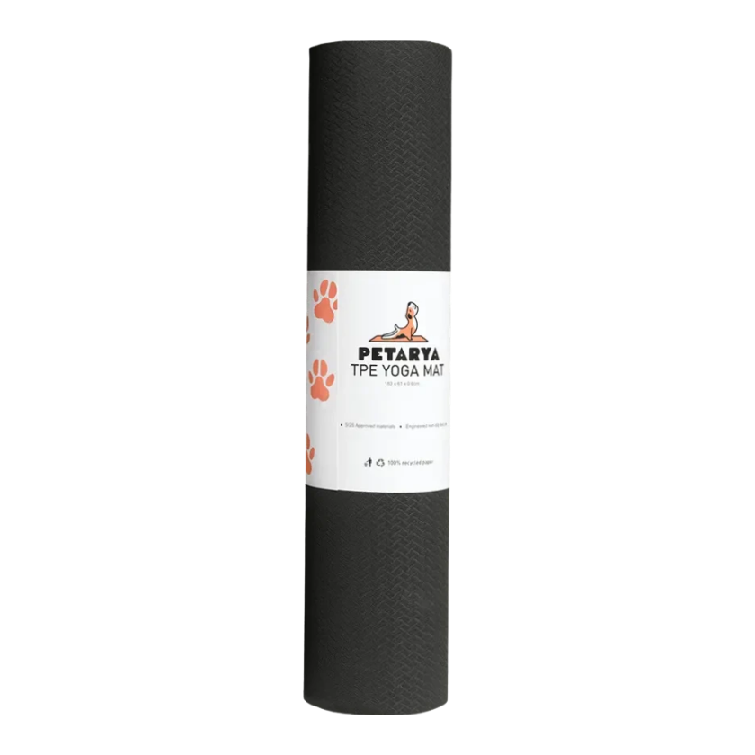Refresh Serisi Siyah 6 mm TPE Kaydırmaz Yoga Matı