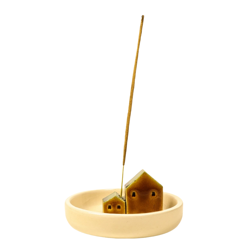 Kahverengi-Yeşil Seramik Ev Tütsülük