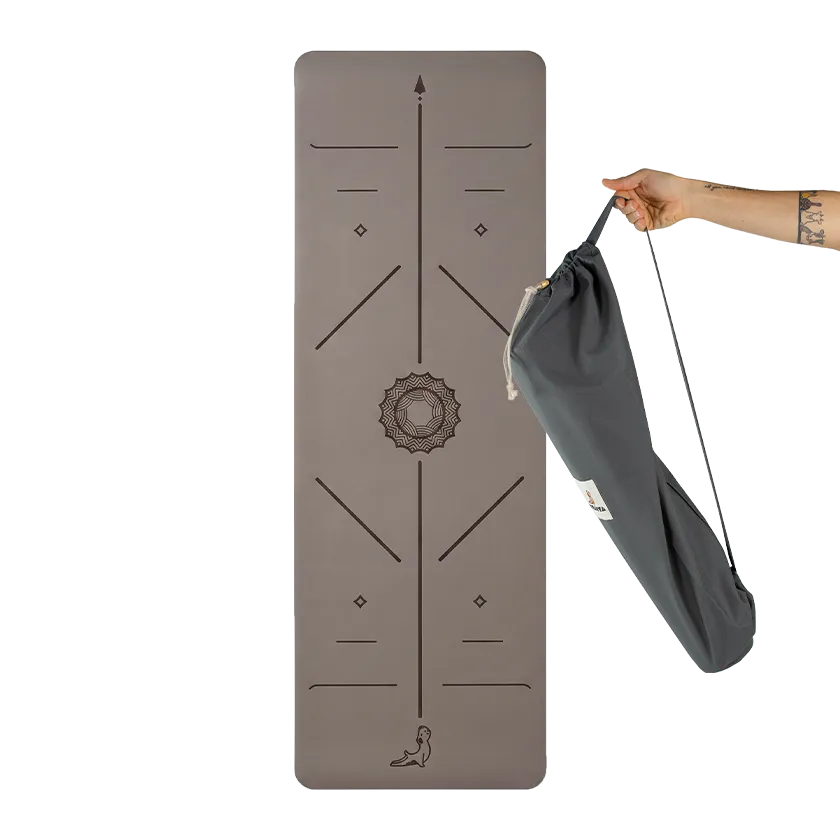 Focus Serisi Kahverengi 4.1 mm Doğal Kauçuk Kaydırmaz Yoga Matı