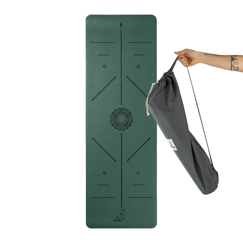 Focus Serisi Koyu Yeşil 4.1 mm Doğal Kauçuk Kaydırmaz Yoga Matı