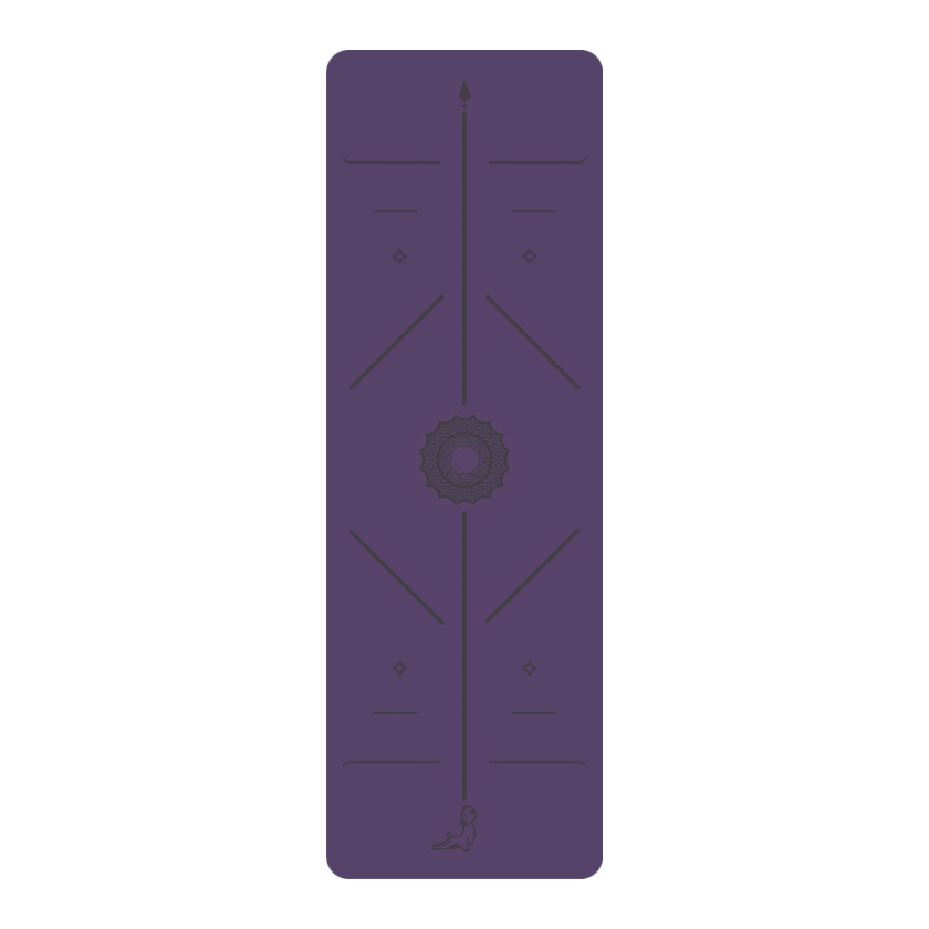 Focus Serisi Mor 4.1 mm Doğal Kauçuk Kaydırmaz Yoga Matı