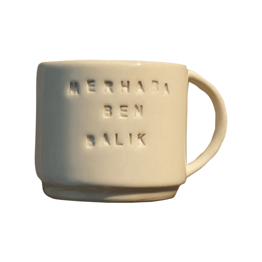 El Yapımı Balık Seramik Burç Kupası