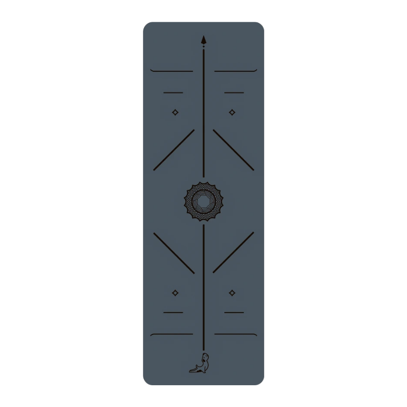 Travel Serisi Kaydırmaz 1.5 mm Doğal Kauçuk Sis Mavisi Yoga & Pilates Seyahat Matı