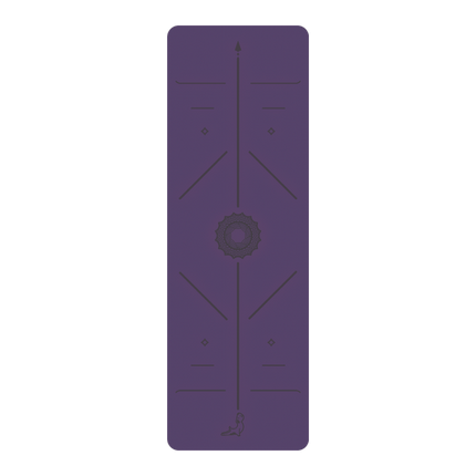 Focus Serisi Mor 4.1 mm Doğal Kauçuk Kaydırmaz Yoga Matı