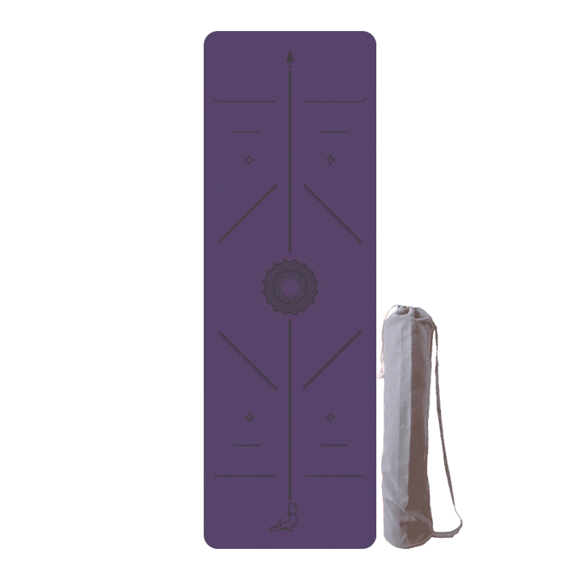 Focus Serisi Mor 4.1 mm Doğal Kauçuk Kaydırmaz Yoga Matı