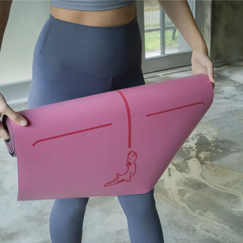 Focus Serisi Pembe 4.1 mm Doğal Kauçuk Kaydırmaz Yoga Matı