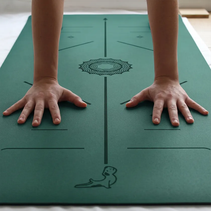 Focus Serisi Koyu Yeşil 4.1 mm Doğal Kauçuk Kaydırmaz Yoga Matı