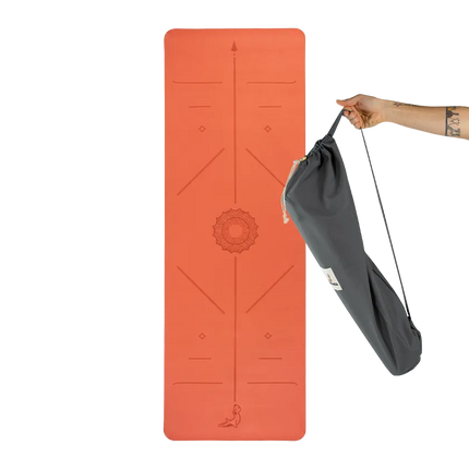 Focus Serisi Mercan Turuncu 4.1 mm Doğal Kauçuk Kaydırmaz Yoga Matı