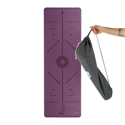 Focus Serisi Mor 4.1 mm Doğal Kauçuk Kaydırmaz Yoga Matı
