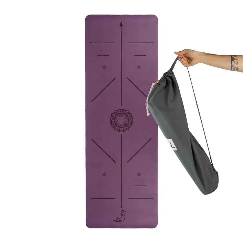 Focus Serisi Mor 4.1 mm Doğal Kauçuk Kaydırmaz Yoga Matı