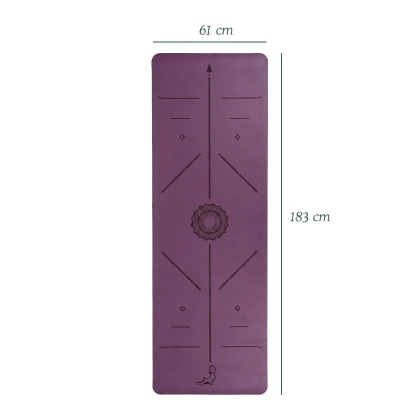 Focus Serisi Mor 4.1 mm Doğal Kauçuk Kaydırmaz Yoga Matı