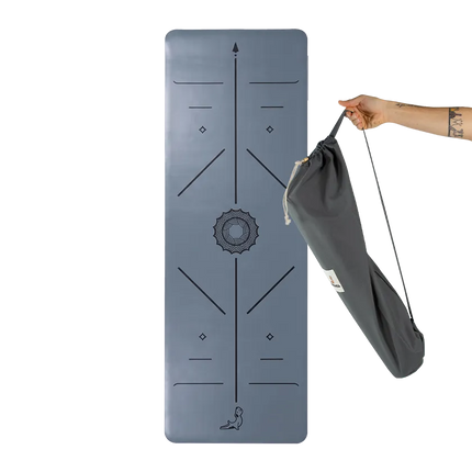 Travel Serisi Kaydırmaz 1.5 mm Doğal Kauçuk Sis Mavisi Yoga & Pilates Seyahat Matı