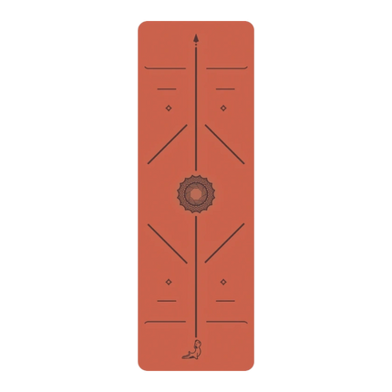 Focus Serisi Mercan Turuncu 4.1 mm Doğal Kauçuk Kaydırmaz Yoga Matı