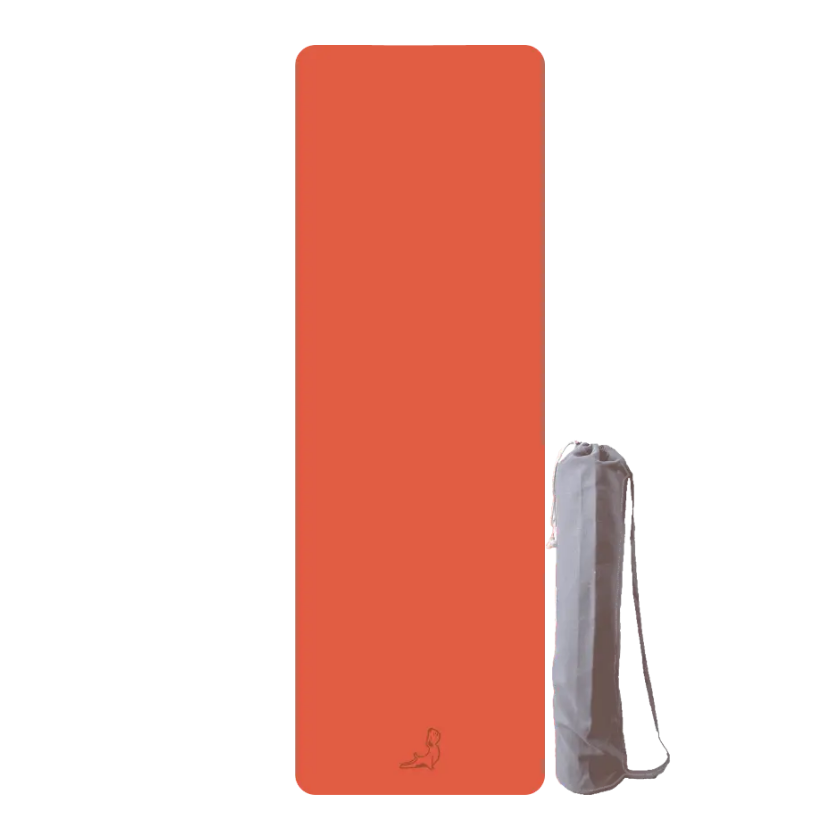 Lean Serisi Turuncu 4.1 mm Doğal Kauçuk Kaydırmaz Yoga Matı