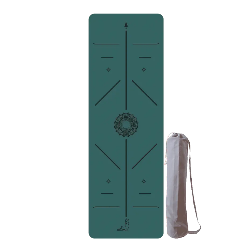 Focus Serisi Koyu Yeşil 4.1 mm Doğal Kauçuk Kaydırmaz Yoga Matı