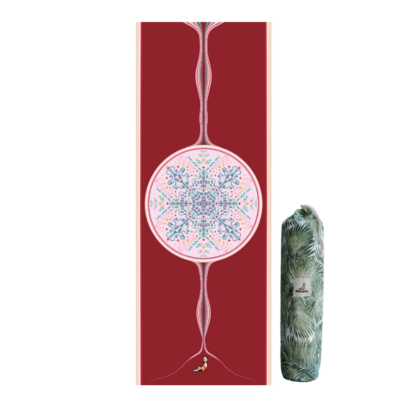 Mandala Serisi Be Here Now 4.1 mm Doğal Kauçuk Kaydırmaz Yoga Matı