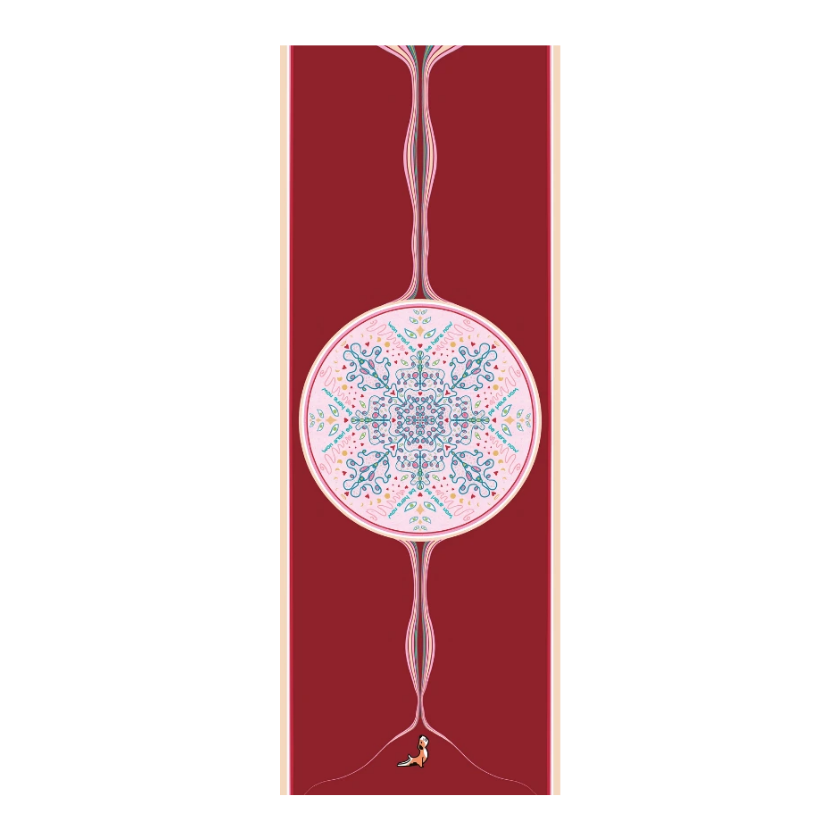 Mandala Serisi Be Here Now 4.1 mm Doğal Kauçuk Kaydırmaz Yoga Matı