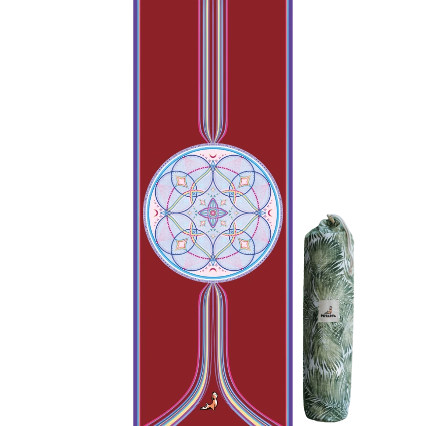 Mandala Serisi Eternal Life Creation 4.1 mm Doğal Kauçuk Kaydırmaz Yoga Matı