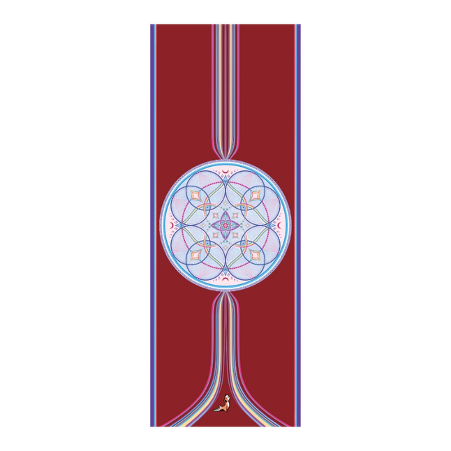 Mandala Serisi Eternal Life Creation 4.1 mm Doğal Kauçuk Kaydırmaz Yoga Matı