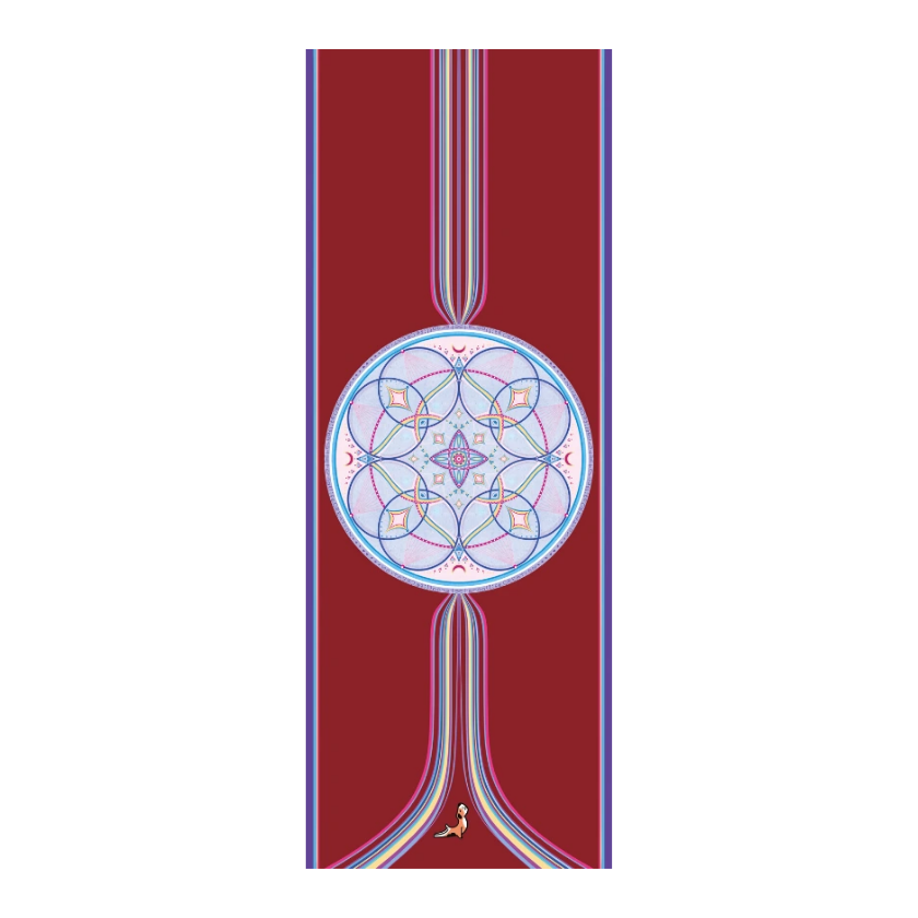 Mandala Serisi Eternal Life Creation 4.1 mm Doğal Kauçuk Kaydırmaz Yoga Matı