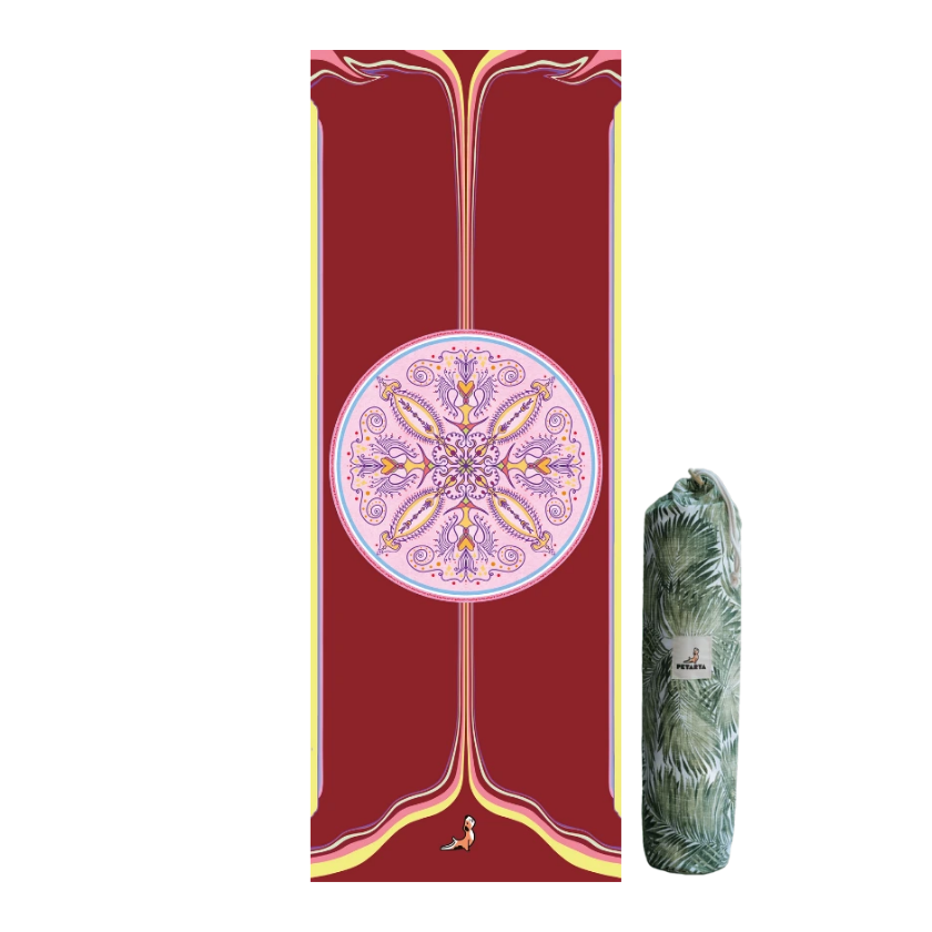 Mandala Serisi Now Here 4.1 mm Doğal Kauçuk Kaydırmaz Yoga Matı