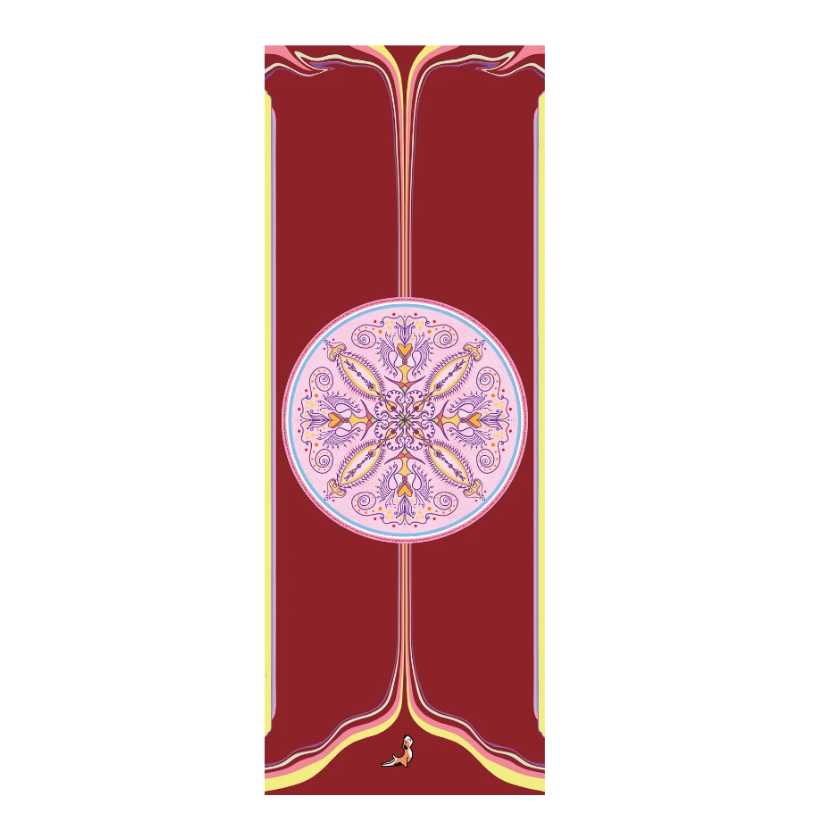 Mandala Serisi Now Here 4.1 mm Doğal Kauçuk Kaydırmaz Yoga Matı