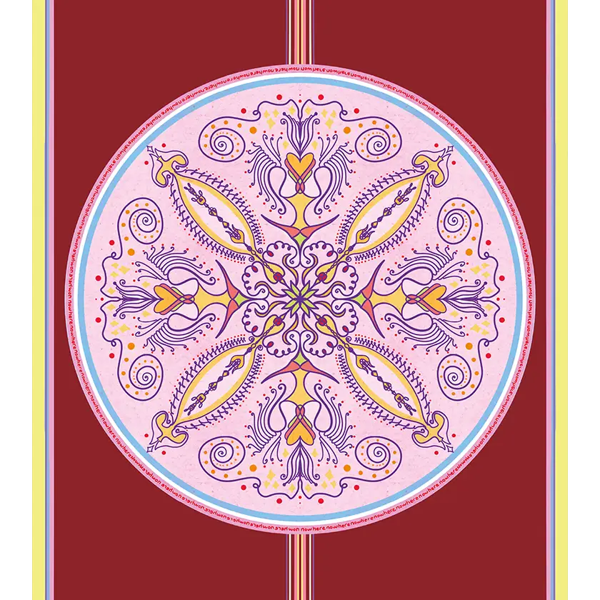 Mandala Serisi Now Here 4.1 mm Doğal Kauçuk Kaydırmaz Yoga Matı