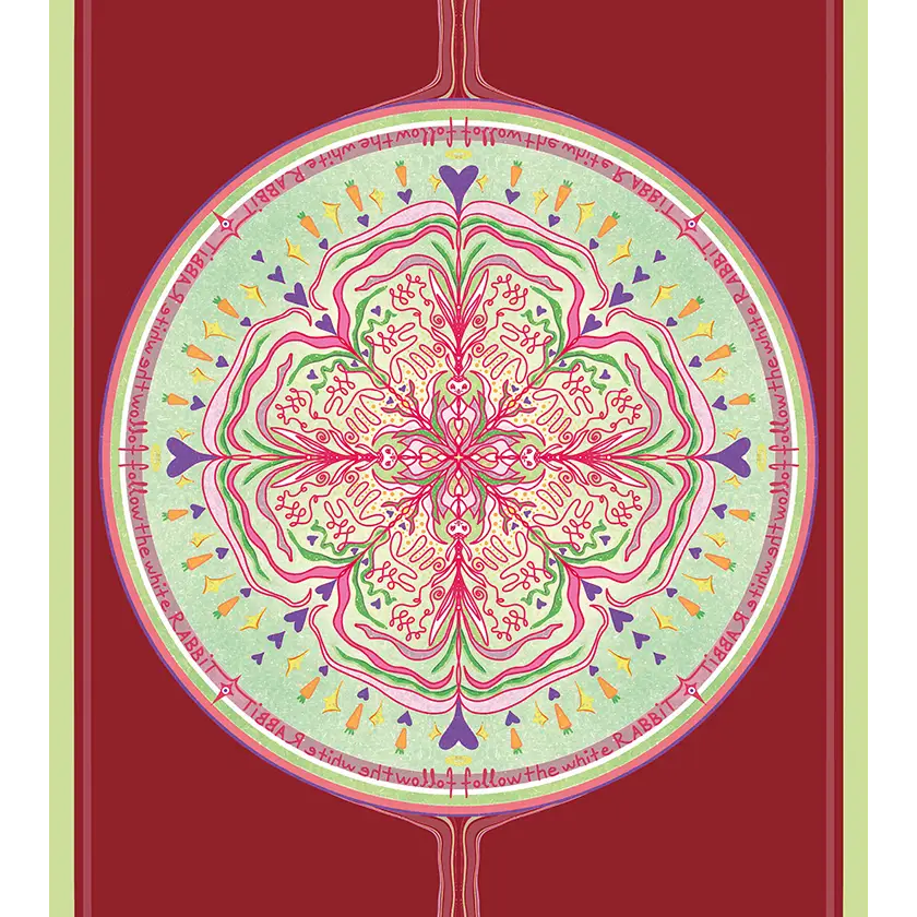 Mandala Serisi Follow The White Rabbit 4.1 mm Doğal Kauçuk Kaydırmaz Yoga Matı