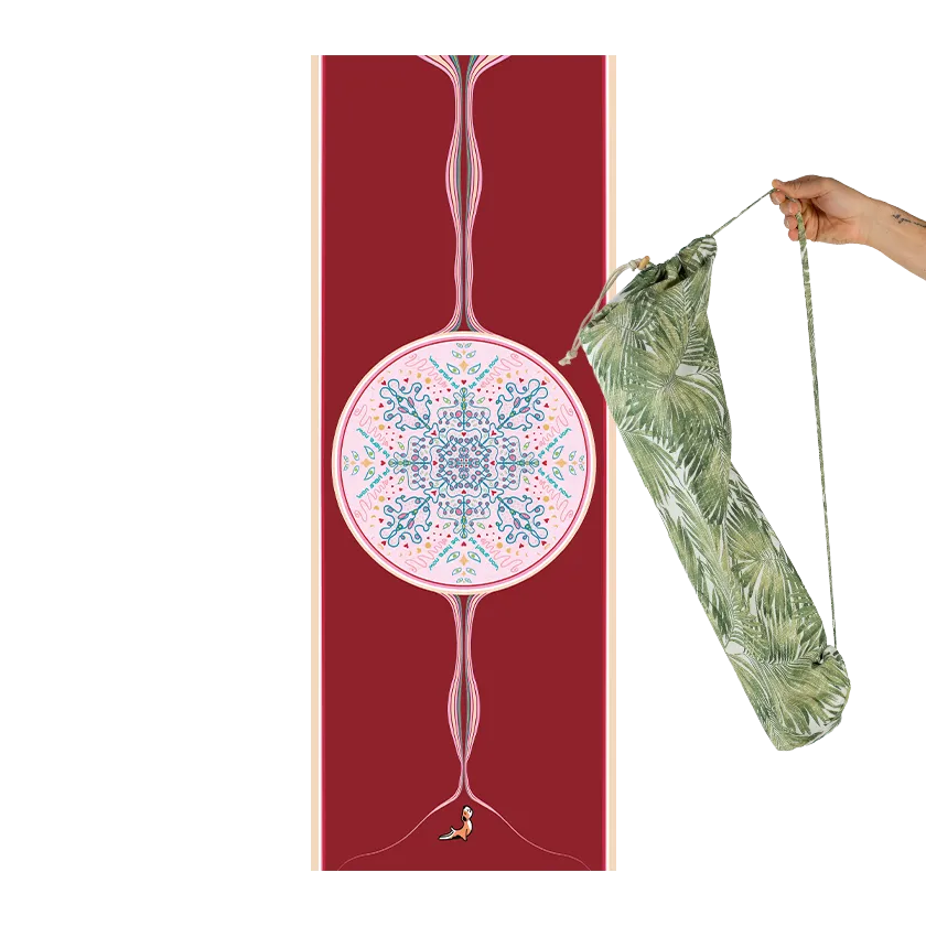 Mandala Serisi Be Here Now 4.1 mm Doğal Kauçuk Kaydırmaz Yoga Matı