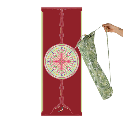 Mandala Serisi Follow The White Rabbit 4.1 mm Doğal Kauçuk Kaydırmaz Yoga Matı