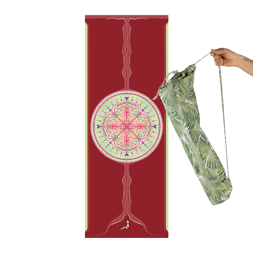 Mandala Serisi Follow The White Rabbit 4.1 mm Doğal Kauçuk Kaydırmaz Yoga Matı