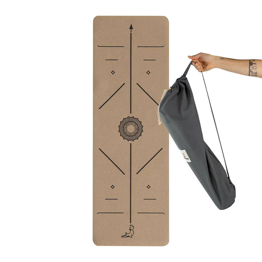 Nature Serisi 4 mm Mantar Yüzey Doğal Kauçuk Kaydırmaz Yoga Matı