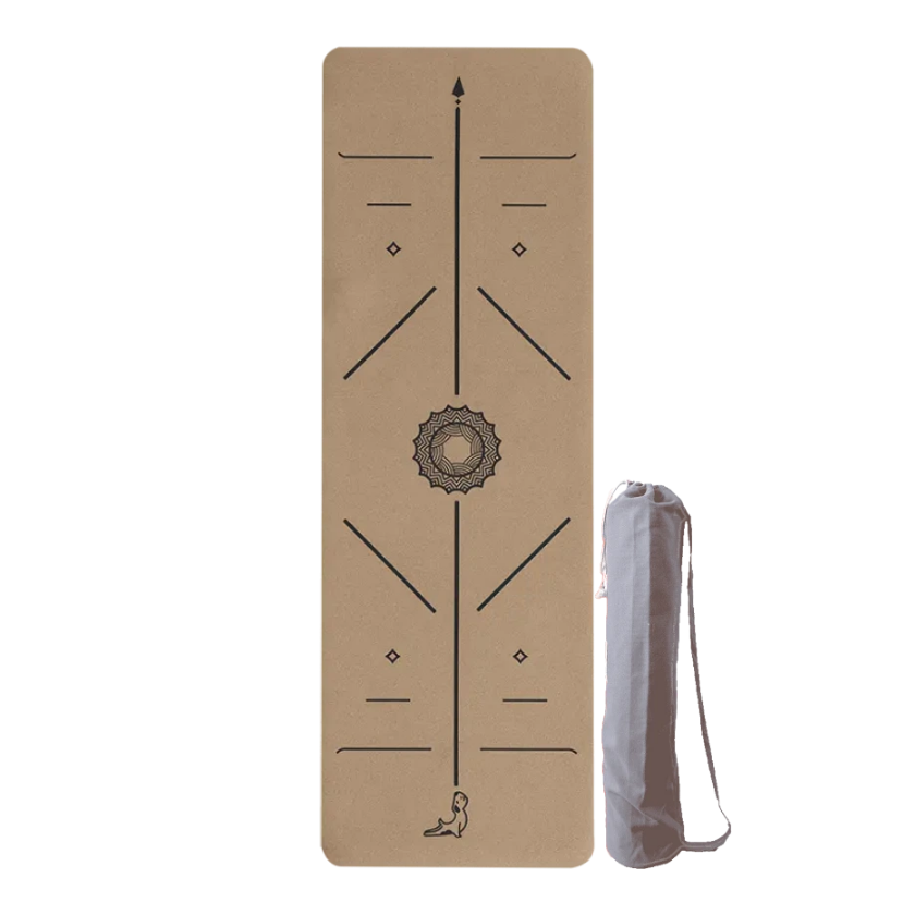 Nature Serisi 4 mm Mantar Doğal Kauçuk Kaydırmaz Yoga Matı