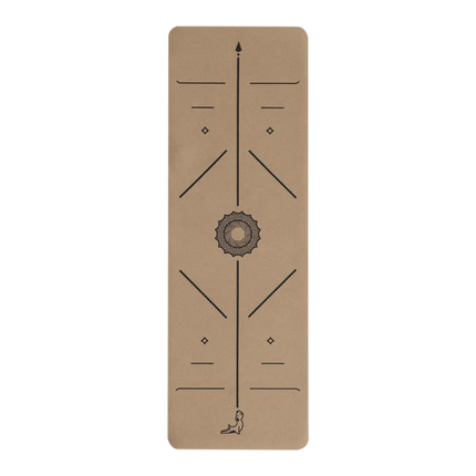 Nature Serisi 4 mm Mantar Yüzey Doğal Kauçuk Kaydırmaz Yoga Matı