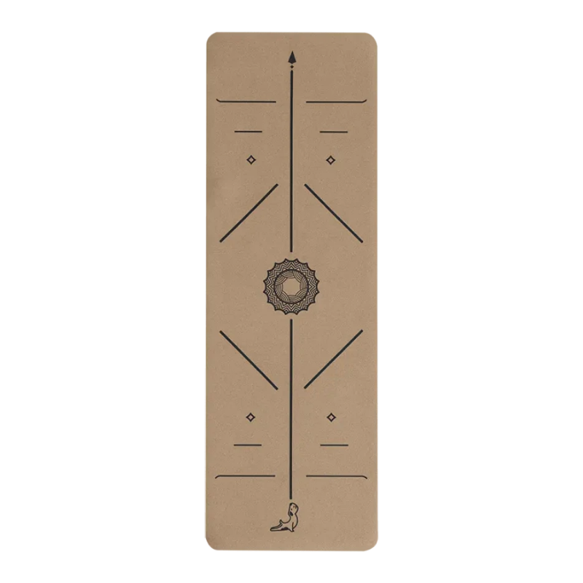 Nature Serisi 4 mm Mantar Doğal Kauçuk Kaydırmaz Yoga Matı