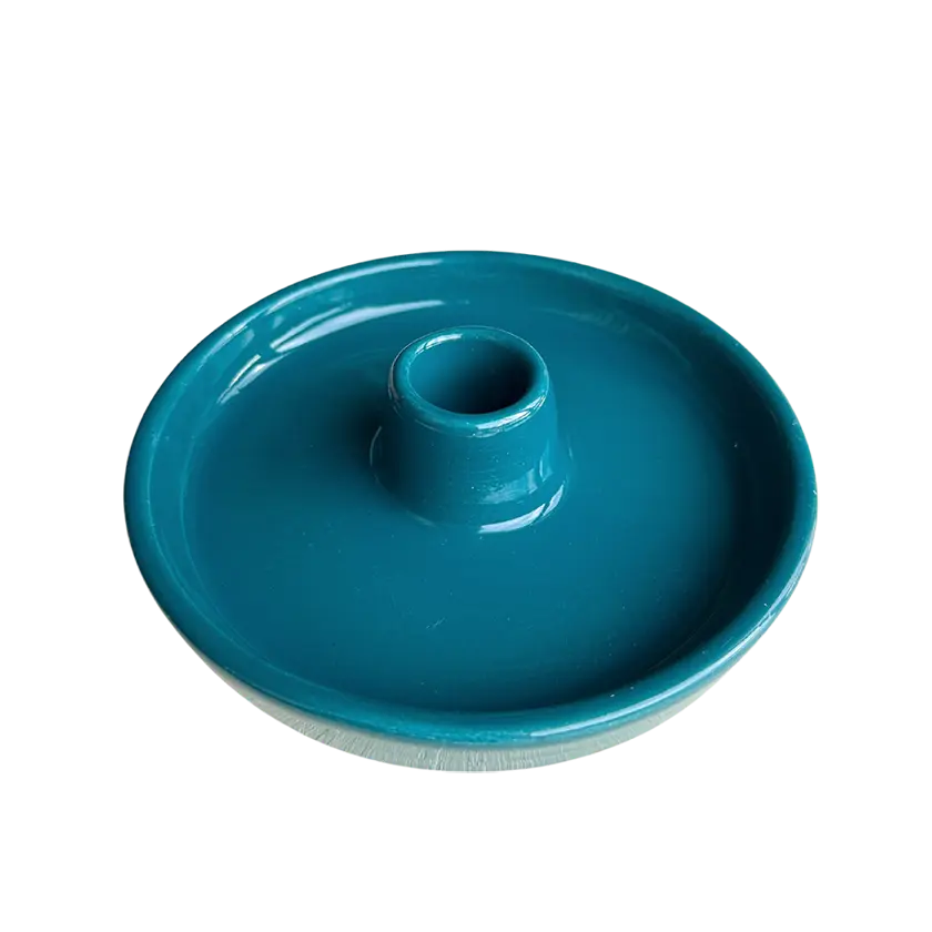 El Yapımı Seramik Göl Mavisi Palo Santo Tutucu