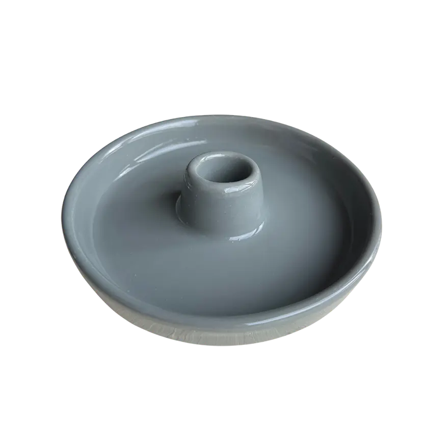 El Yapımı Seramik Gri Palo Santo Tutucu