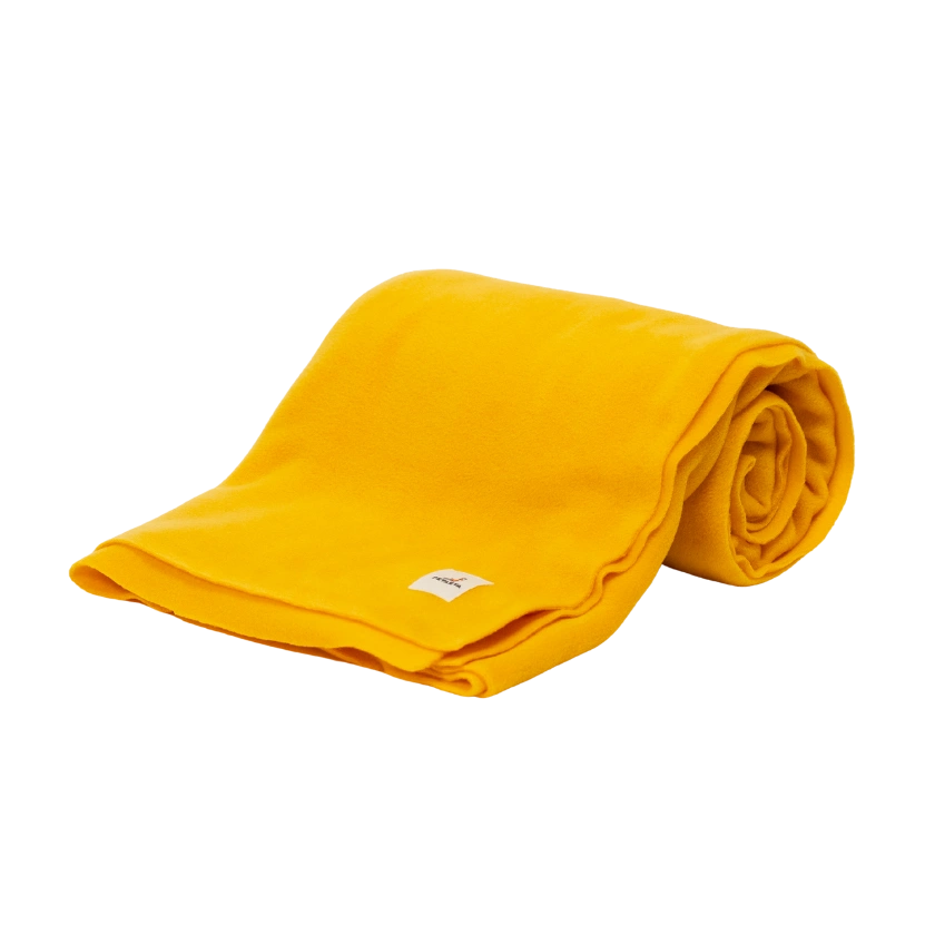 Sarı Polar Yoga Shavasana Battaniyesi